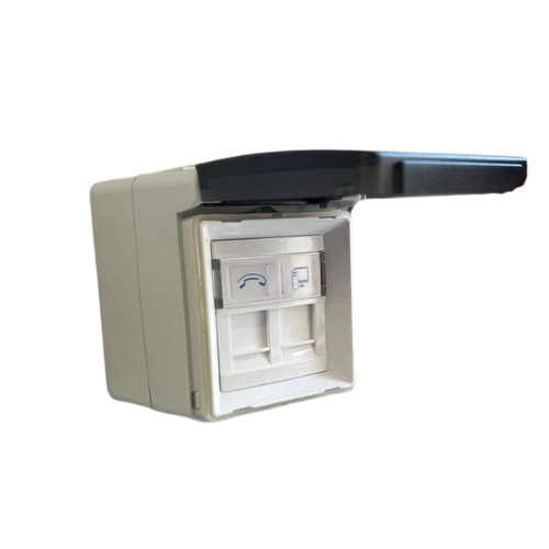 پریز شبکه روکار درب دار IP دار